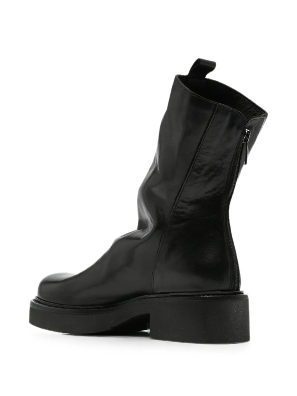 Metisse slouchy rear-zip ankle boots Zwart