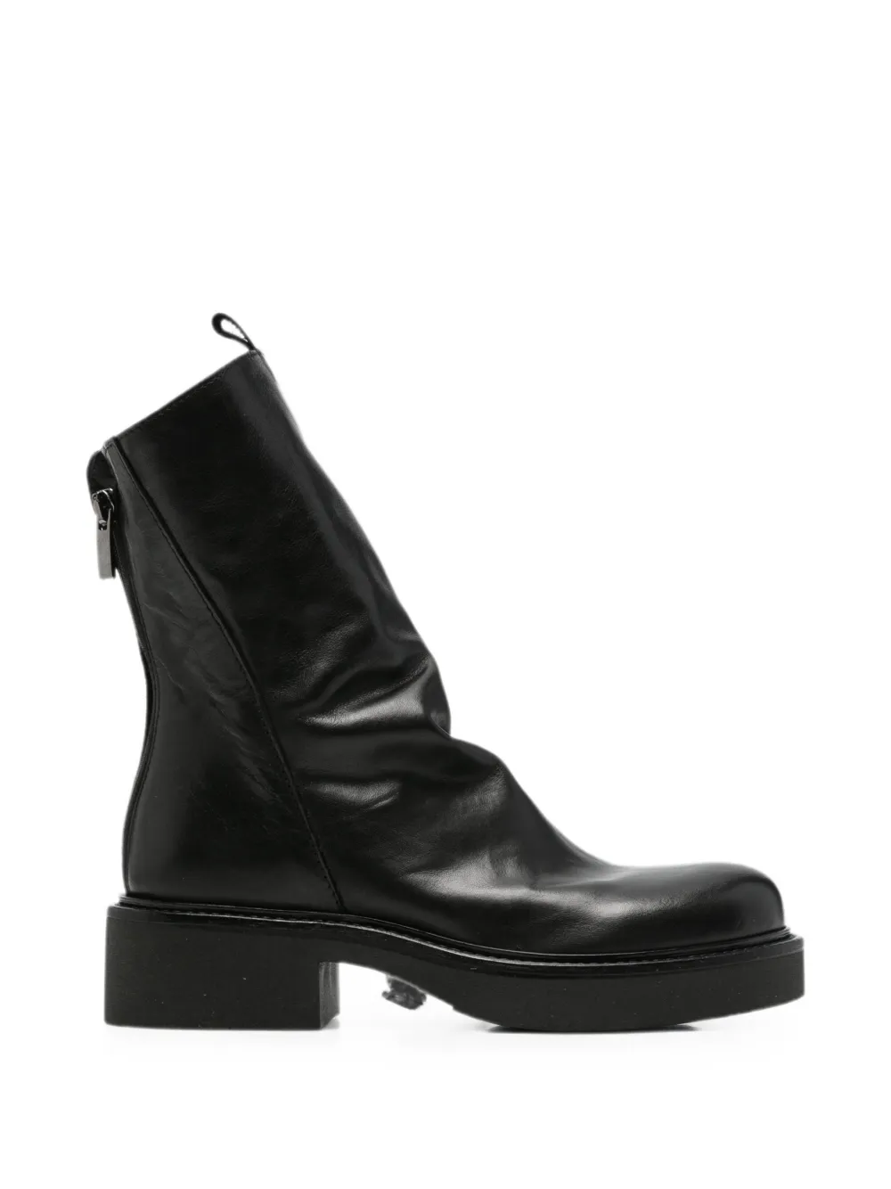 Metisse slouchy rear-zip ankle boots Zwart