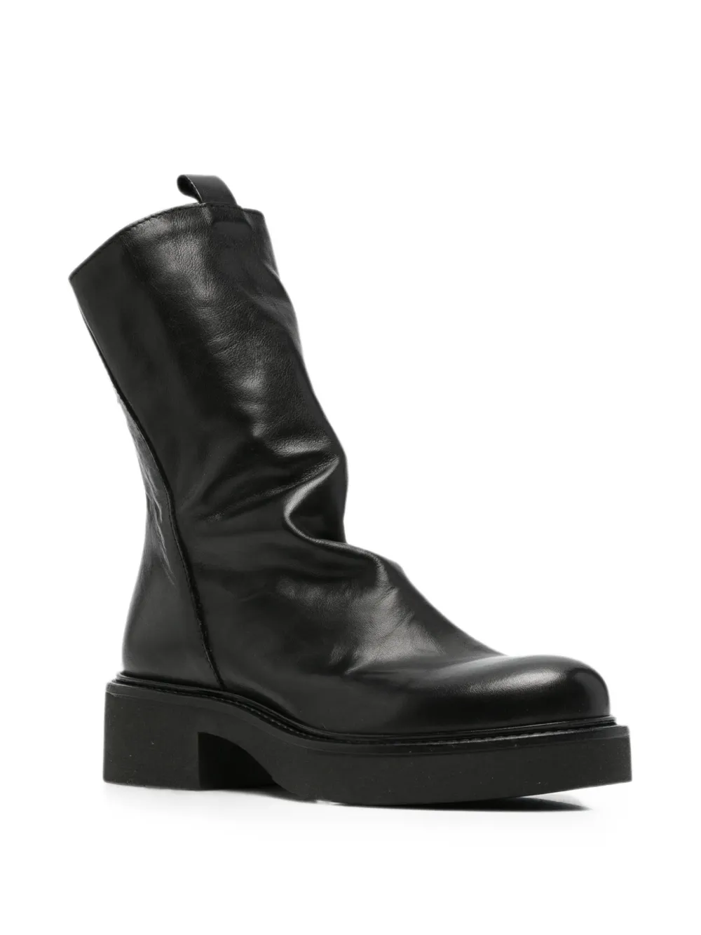 Metisse slouchy rear-zip ankle boots Zwart