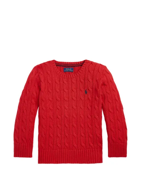 POLO RALPH LAUREN KIDS cable-knit cotton sweater