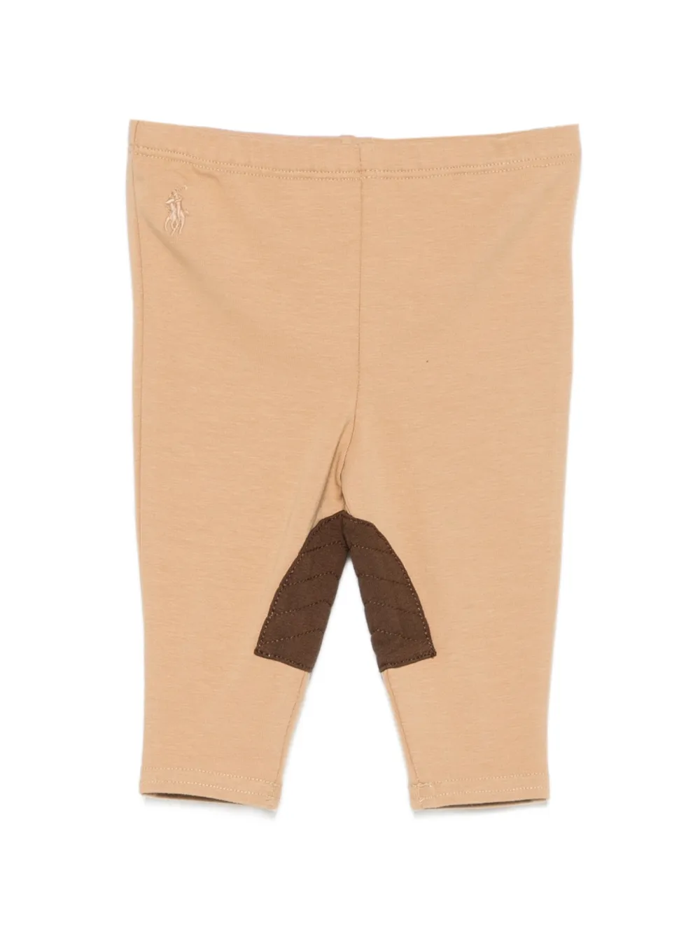 POLO RALPH LAUREN KIDS quilted-patch riding leggings - Marrone
