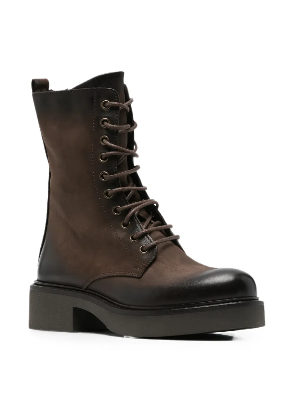 Metisse lace-up leather combat boots Bruin