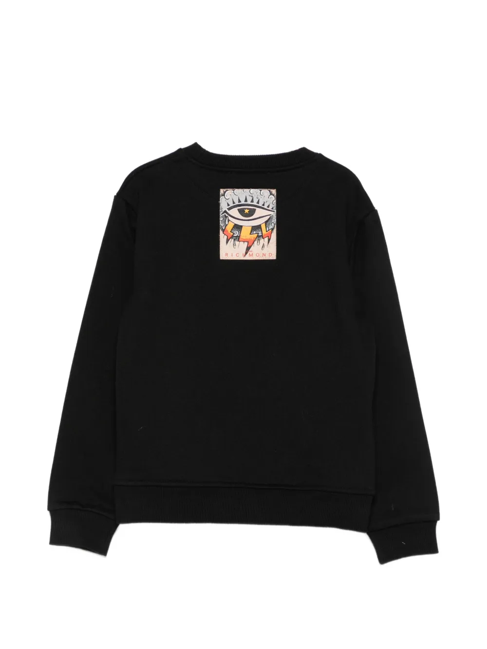 John Richmond Junior Sweater verfraaid met studs en grafische print Zwart