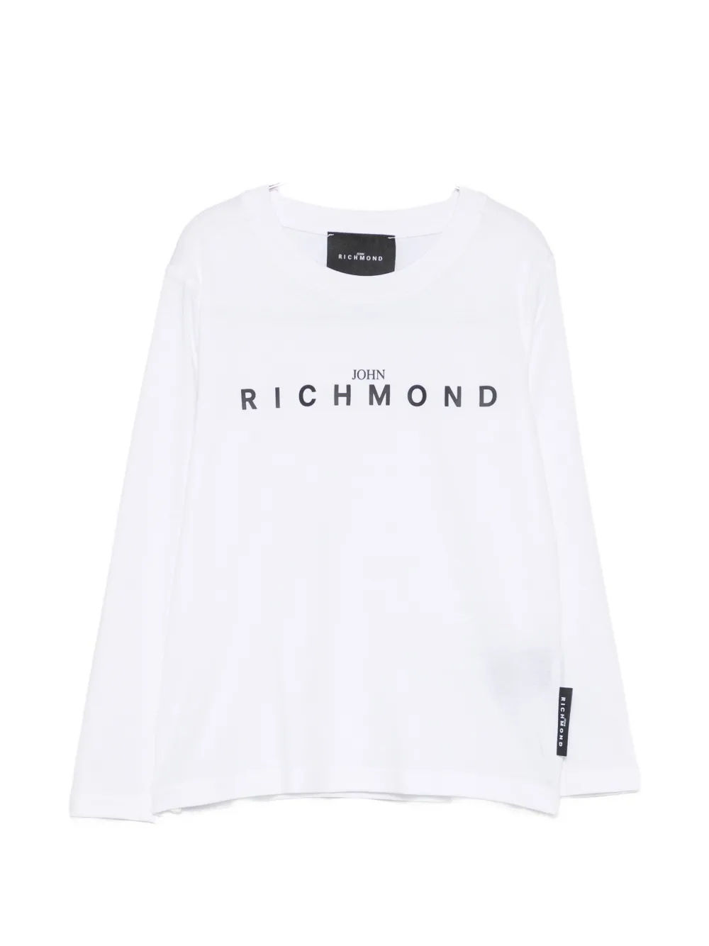 John Richmond Junior logo-print long-sleeve T-shirt - Bianco