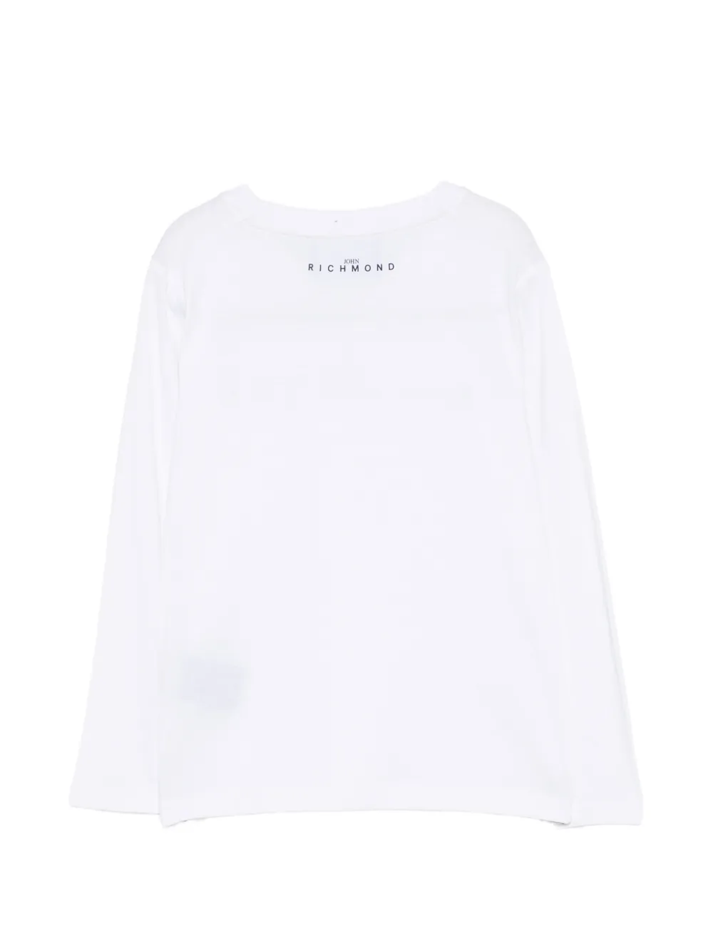 John Richmond Junior T-shirt met lange mouwen en logo-print Wit