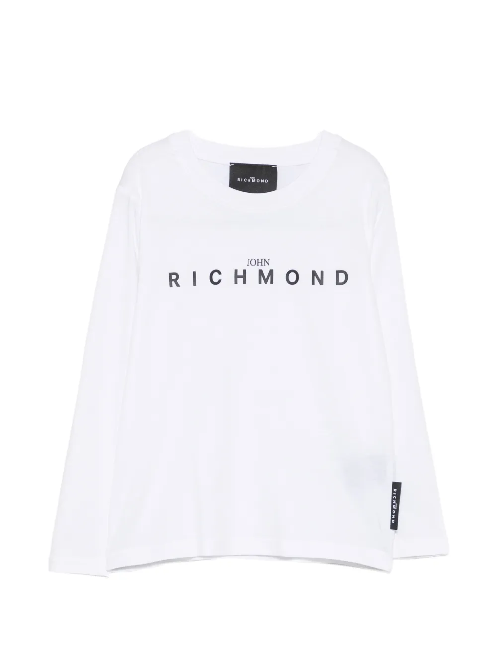 John Richmond Junior logo-print long-sleeve T-shirt - Bianco