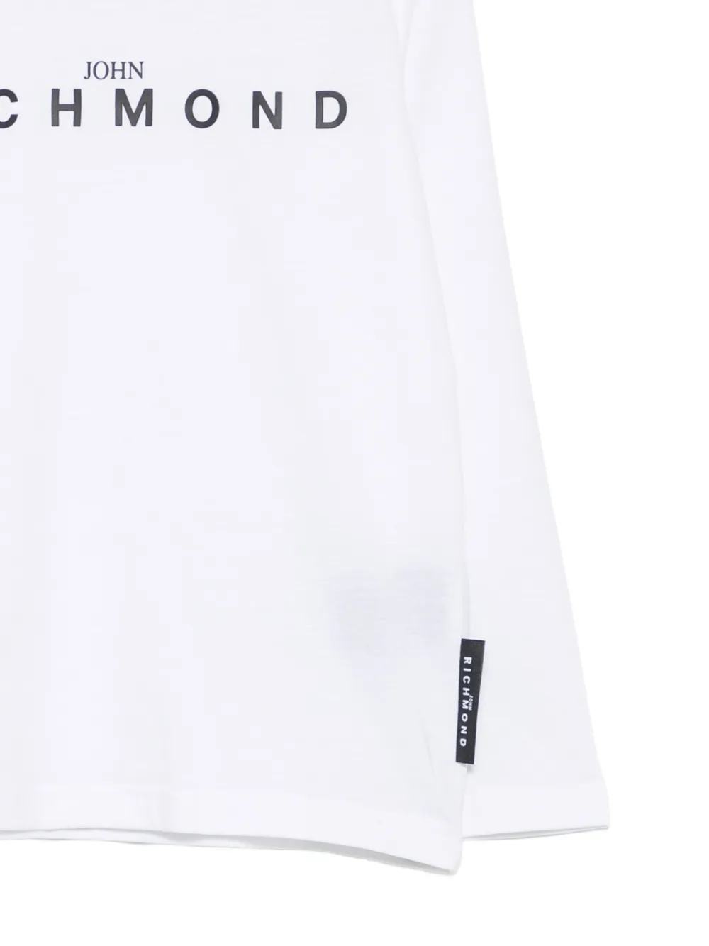 John Richmond Junior T-shirt met lange mouwen en logo-print Wit