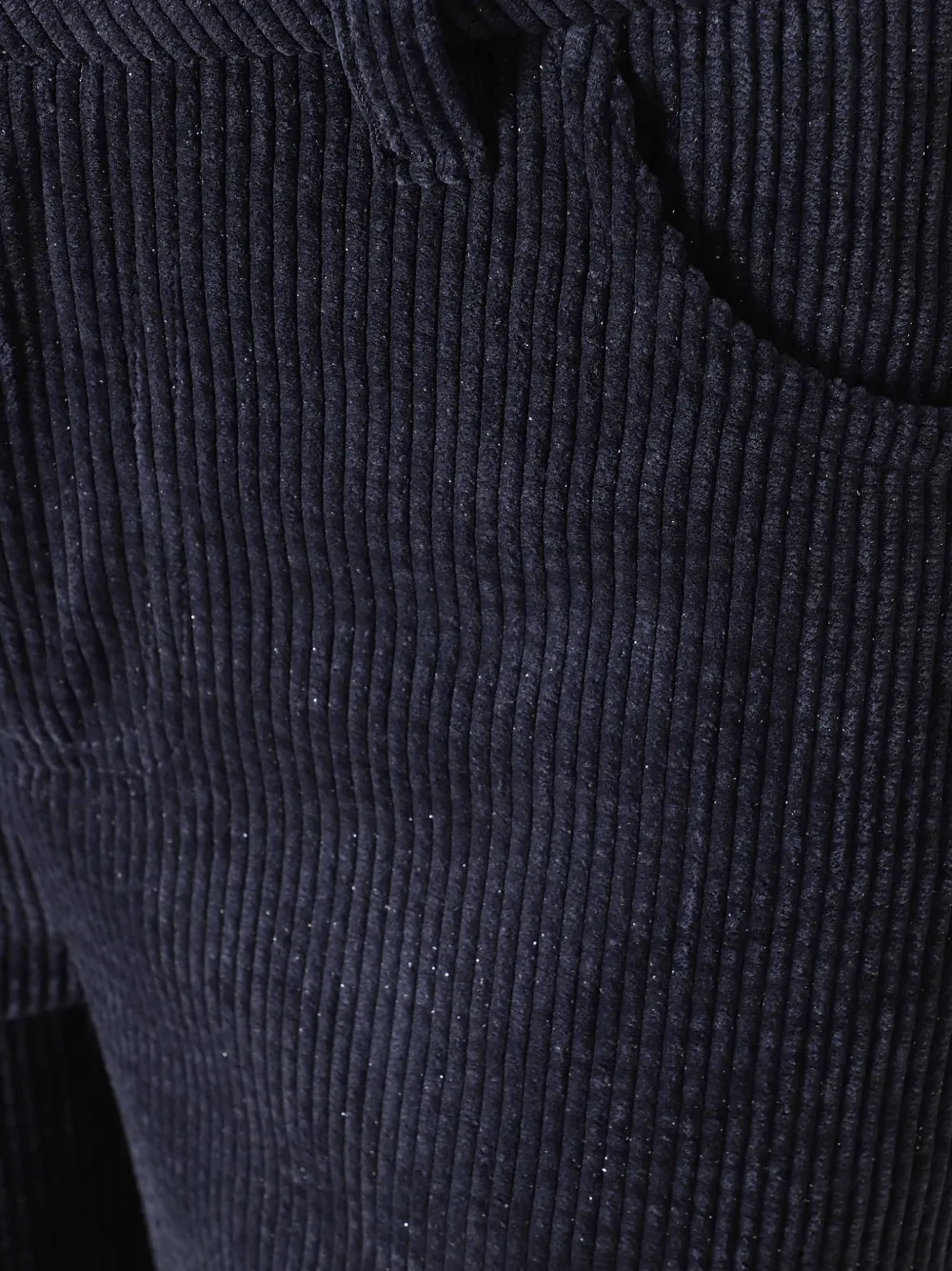 ERMANNO FIRENZE glitter-detail corduroy flared trousers Blauw