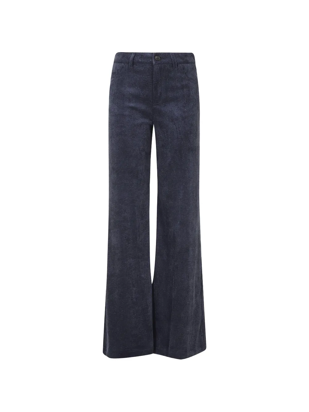 ERMANNO FIRENZE glitter-detail corduroy flared trousers - Blau