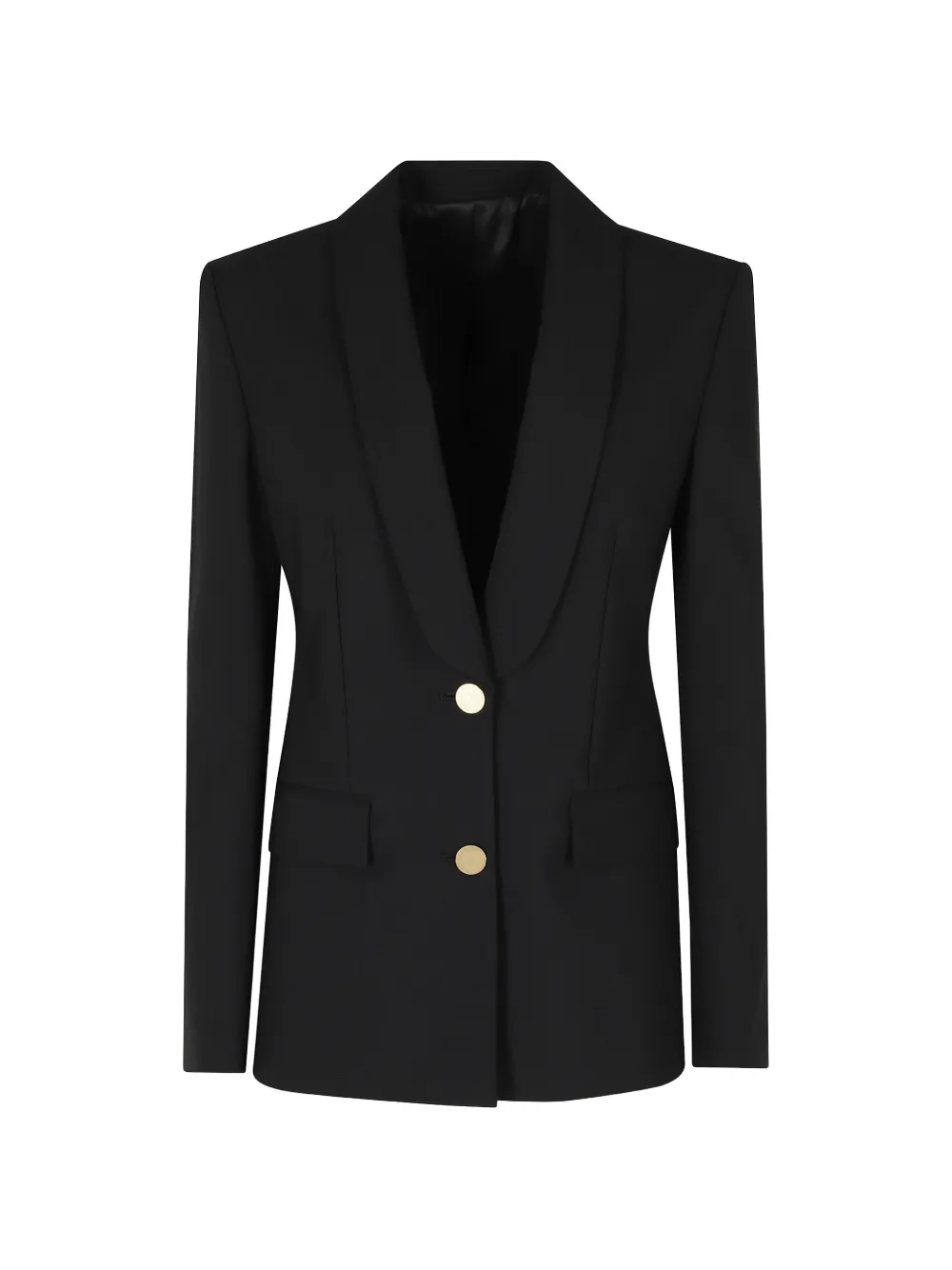 Alberta Ferretti gold-tone buttoned blazer - Schwarz