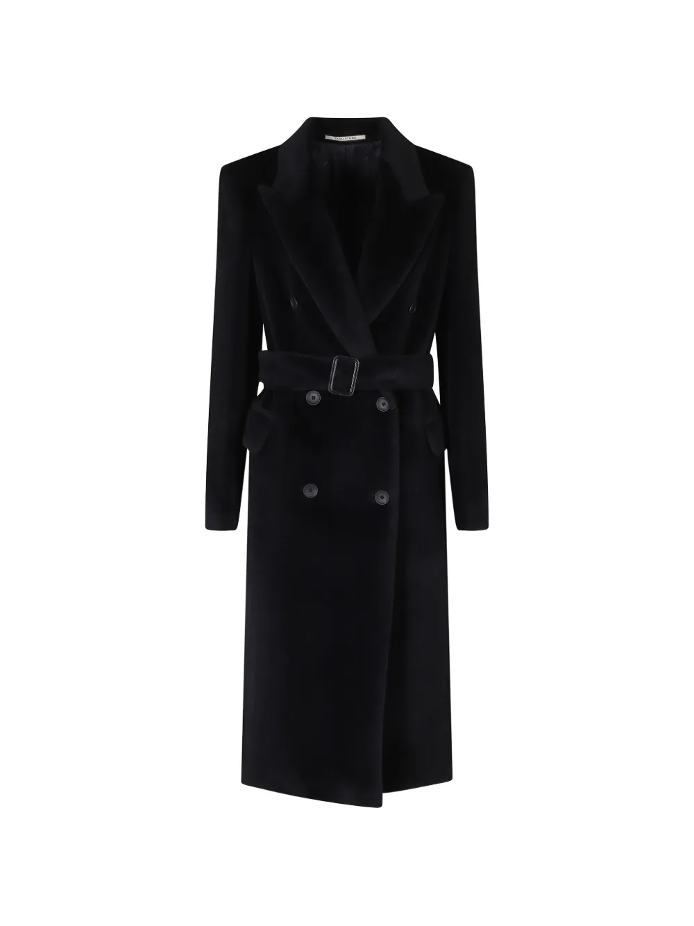 Tagliatore double-breasted belted coat - Blau