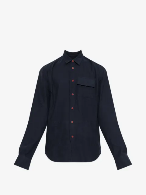 Kiton flap-pocket button-down shirt