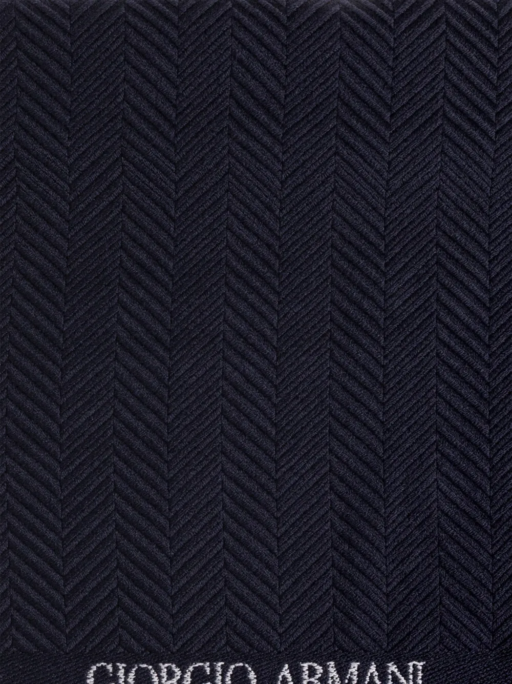 Giorgio Armani Wollen sjaal met visgraatpatroon Blauw