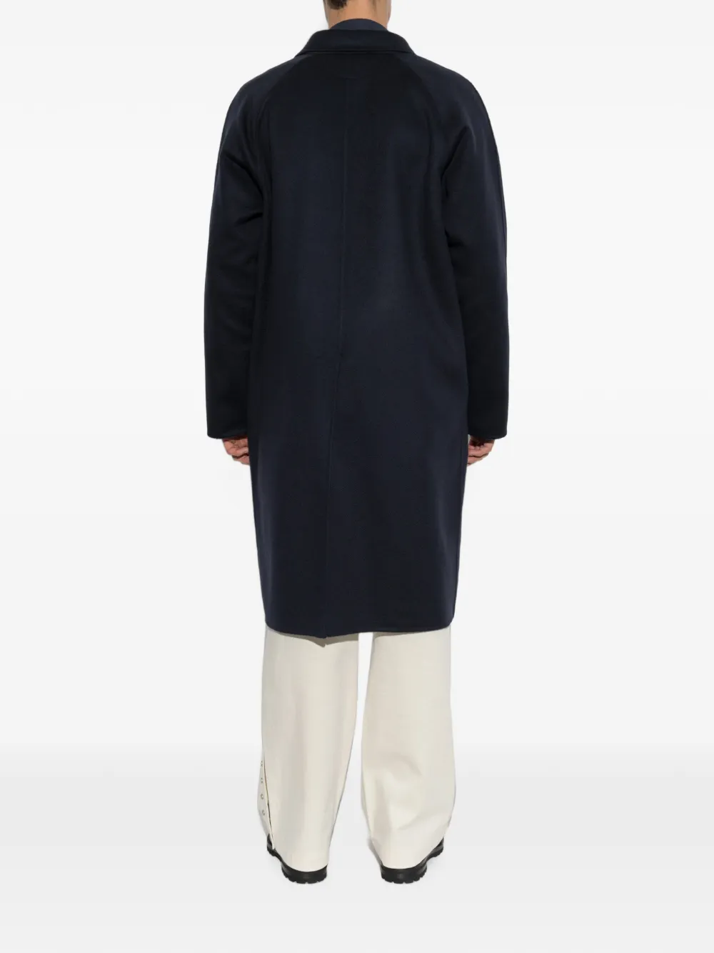 Kiton Kasjmier jas met enkele opening Blauw