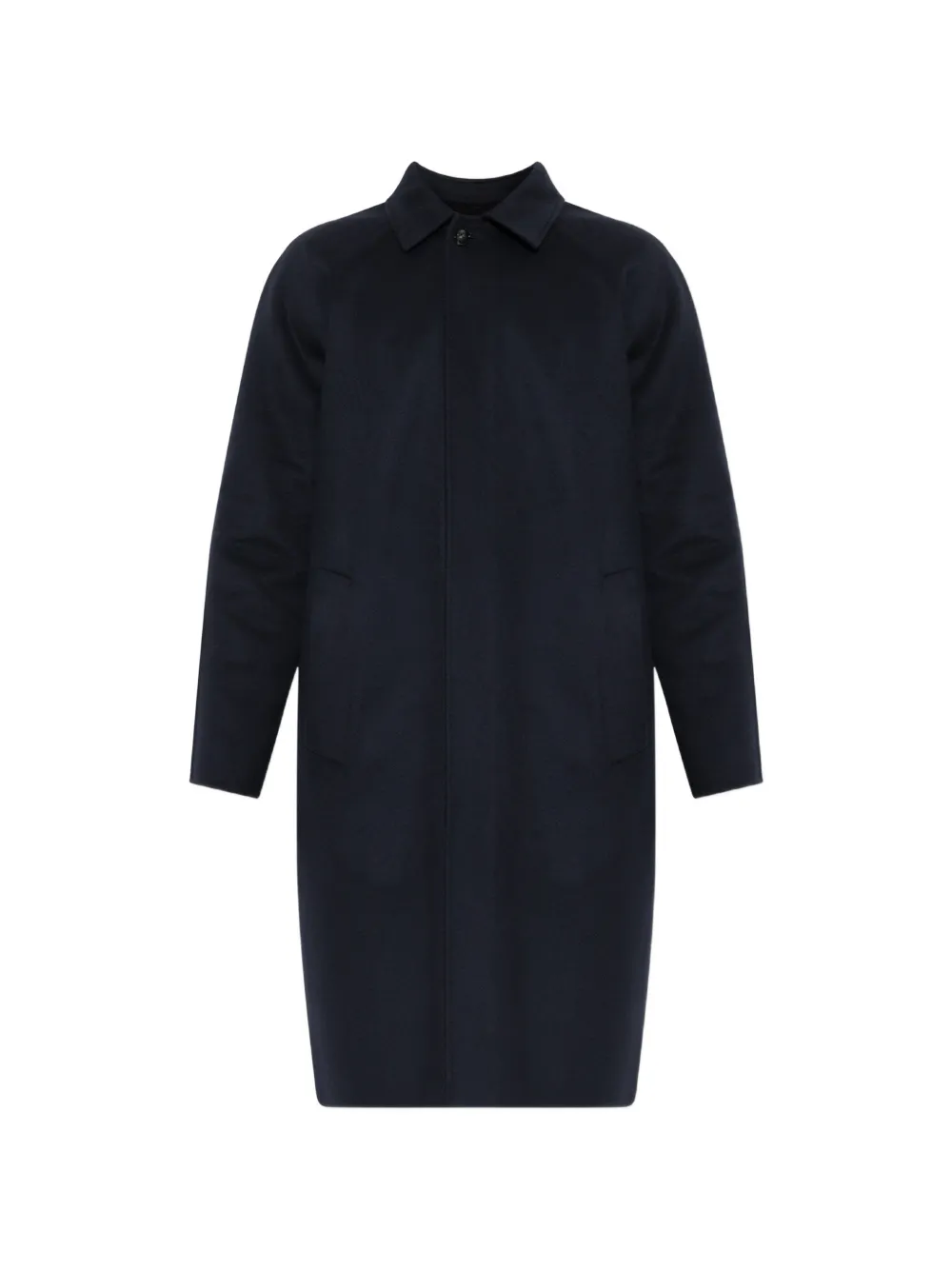 Kiton single-vent cashmere coat - Blu