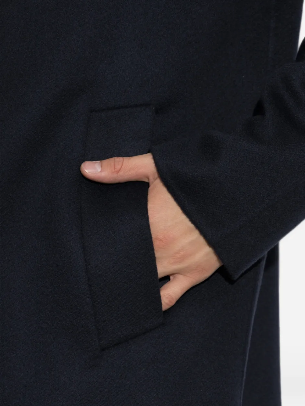 Kiton Kasjmier jas met enkele opening Blauw