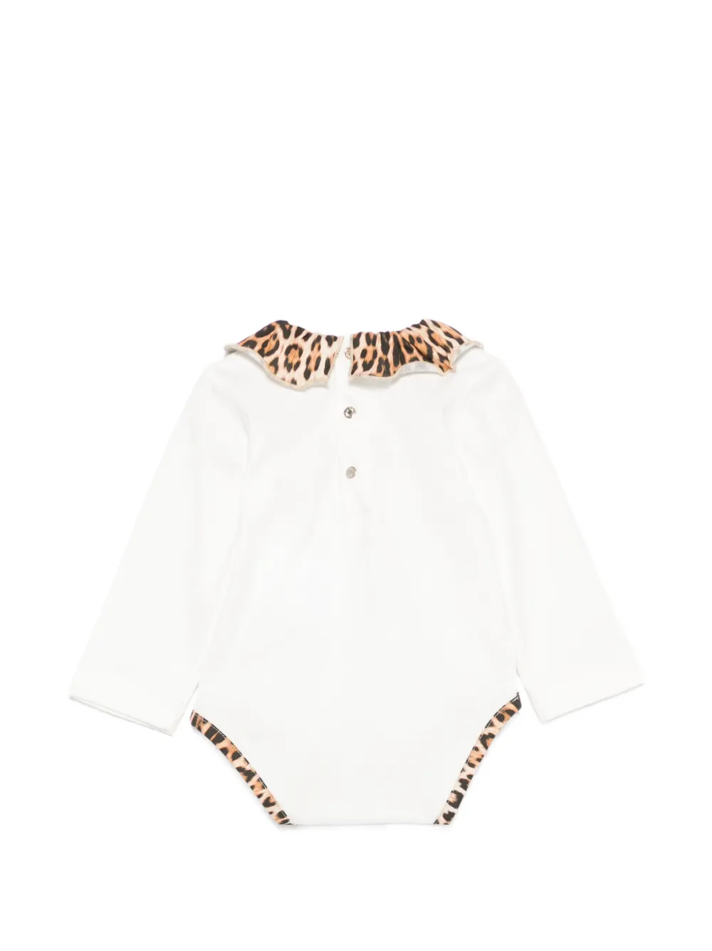Roberto Cavalli Junior Romper met ruchekraag Wit