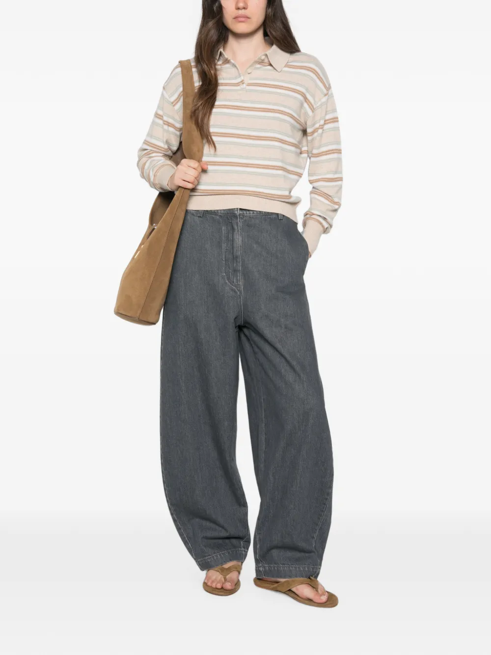 Cordera Broek met elastische tailleband Grijs