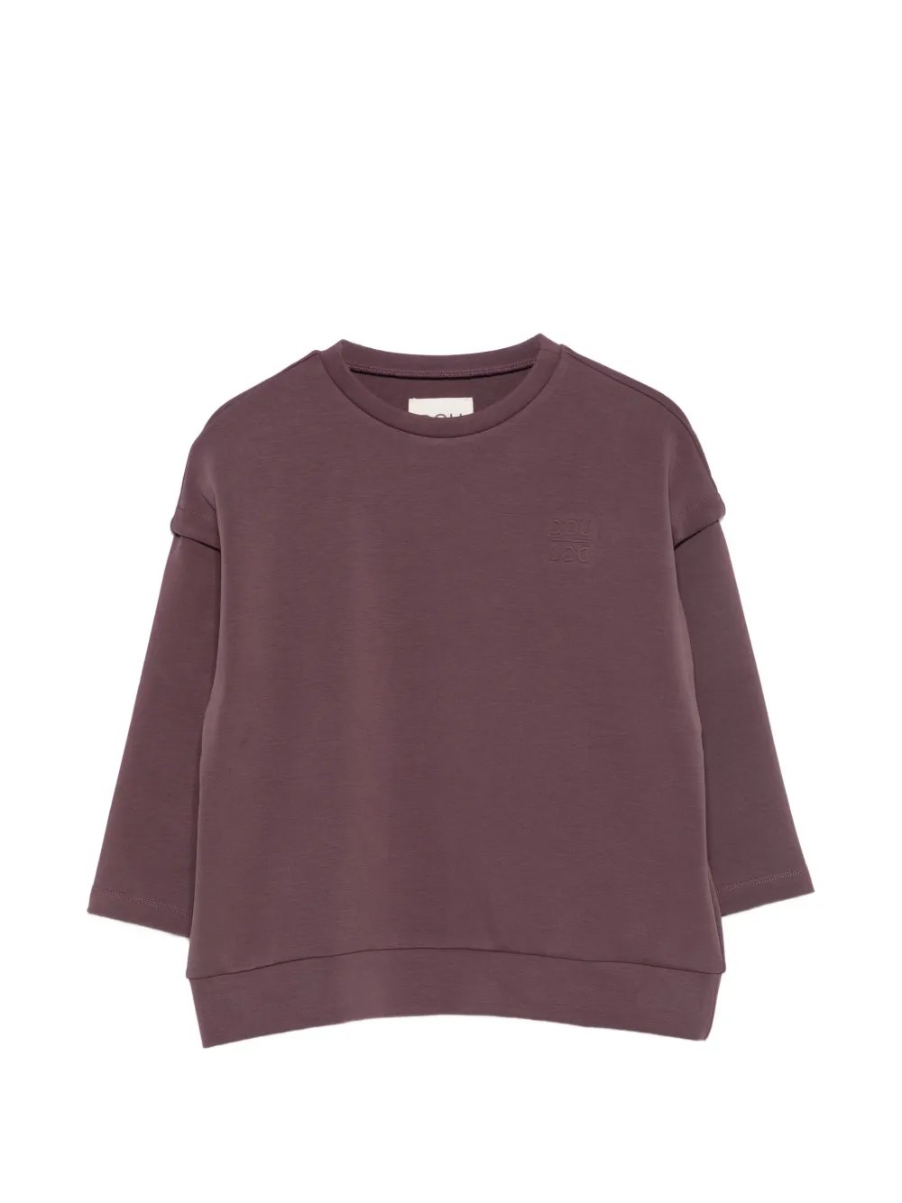 Douuod Kids embossed-logo drop-shoulder sweatshirt - Viola