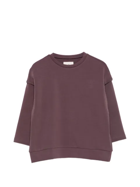 Douuod Kids sudadera con logo en relieve y hombros caídos
