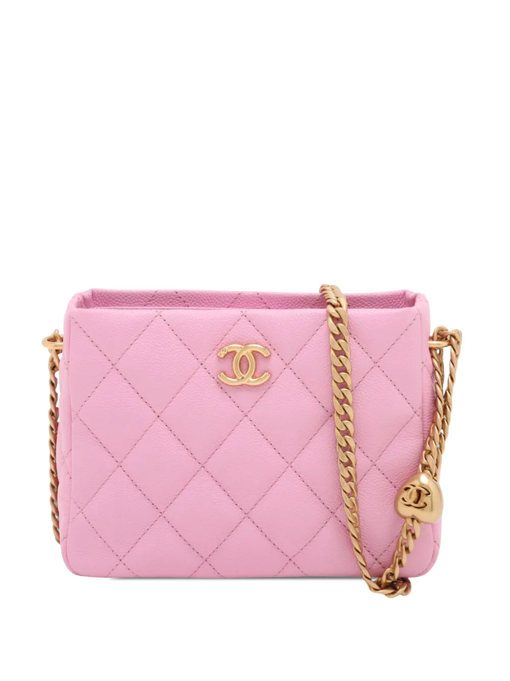 CHANEL Pre-Owned 2021-2026 CC Quilted Caviar crossbody bag - Rosa