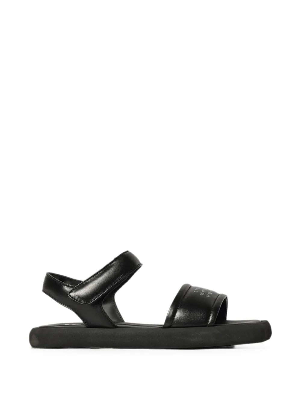 MM6 Maison Margiela Kids logo-print leather sandals Zwart
