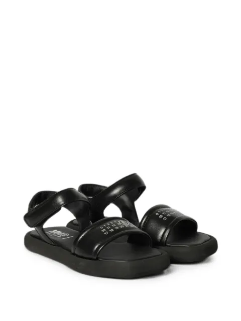 MM6 Maison Margiela Kids logo-print leather sandals