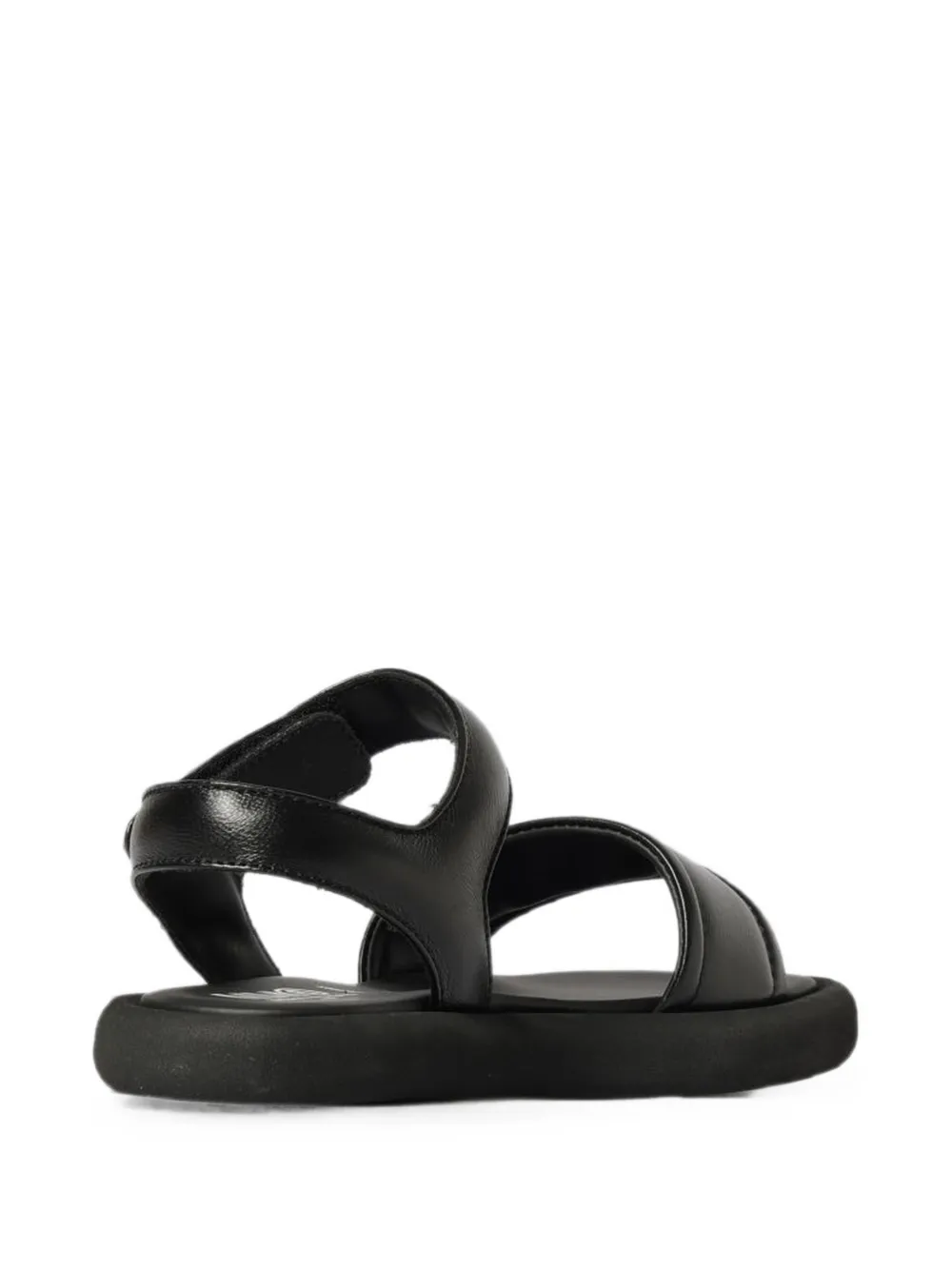 MM6 Maison Margiela Kids logo-print leather sandals Zwart