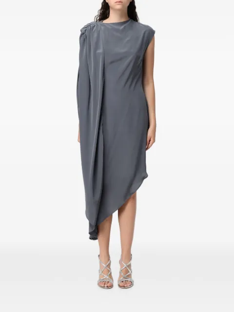 CRIDA Peonia asymmetric midi dress
