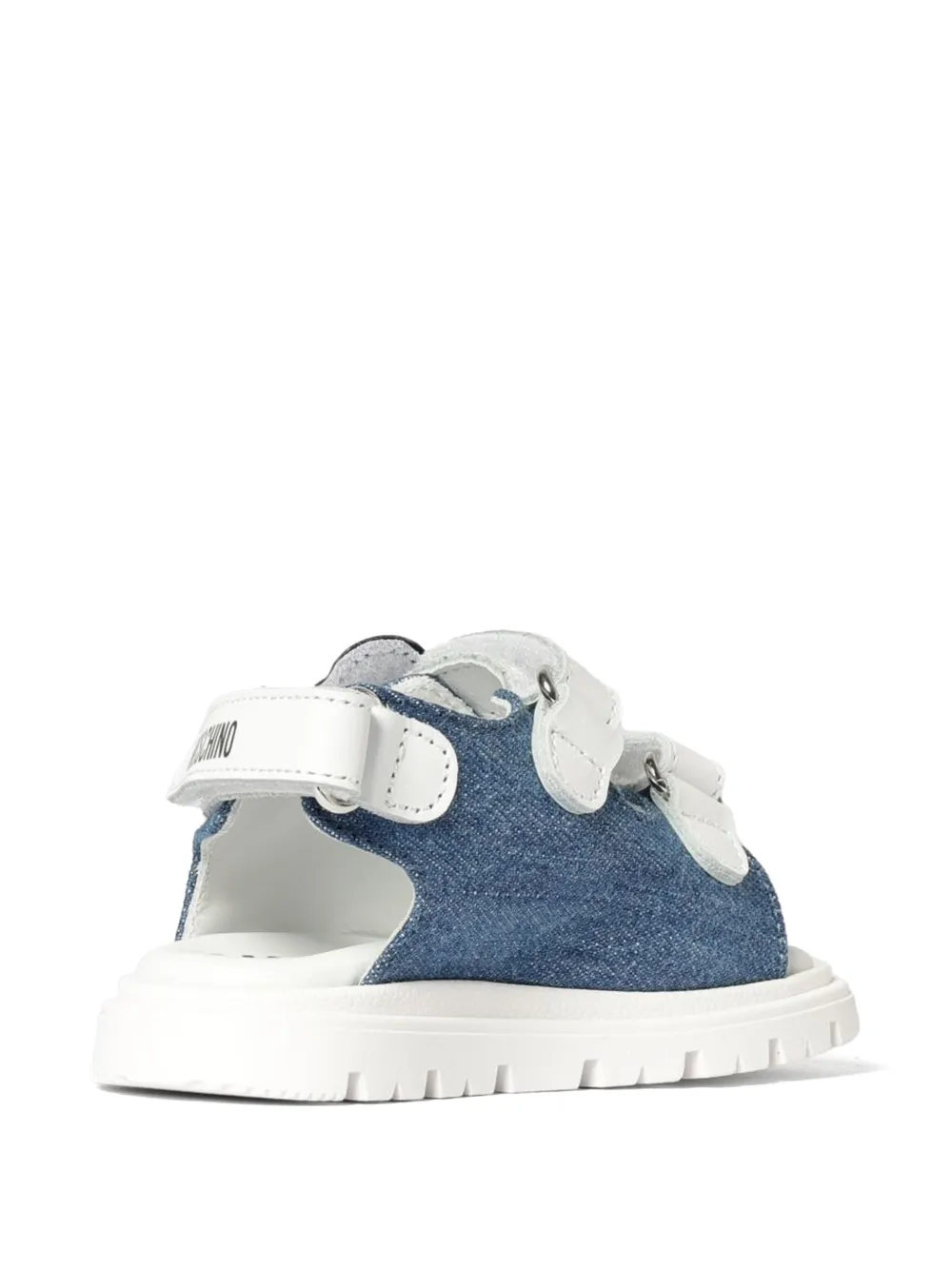 Moschino Kids Teddy denim sandals Blauw