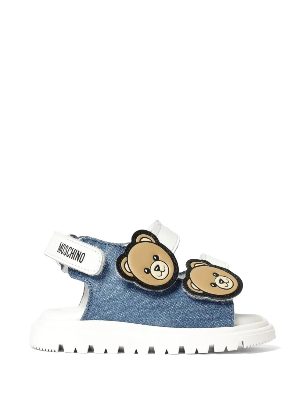 Moschino Kids Teddy denim sandals Blauw