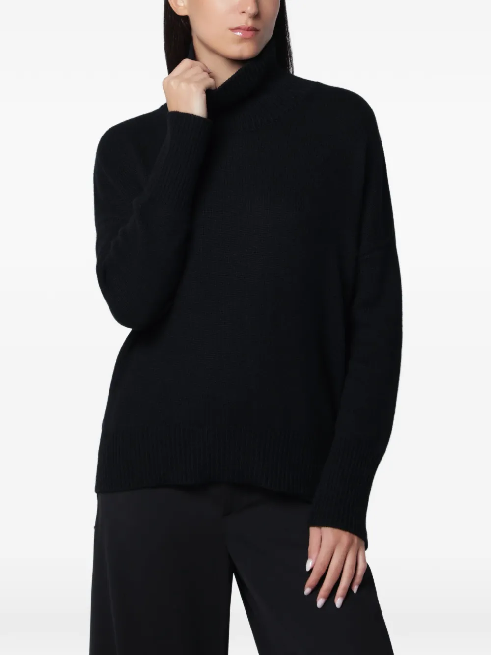 Lisa Yang Heidi roll-neck sweater - Black