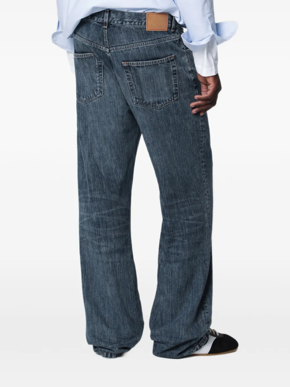 Jeanerica Vega mid waist straight jeans Blauw