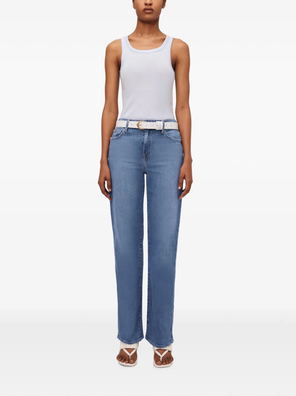 SIMKHAI Ribgebreide tanktop Blauw