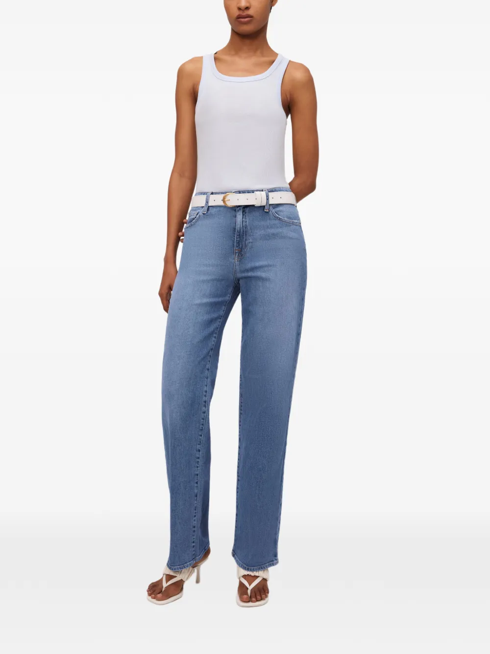 SIMKHAI Ribgebreide tanktop Blauw