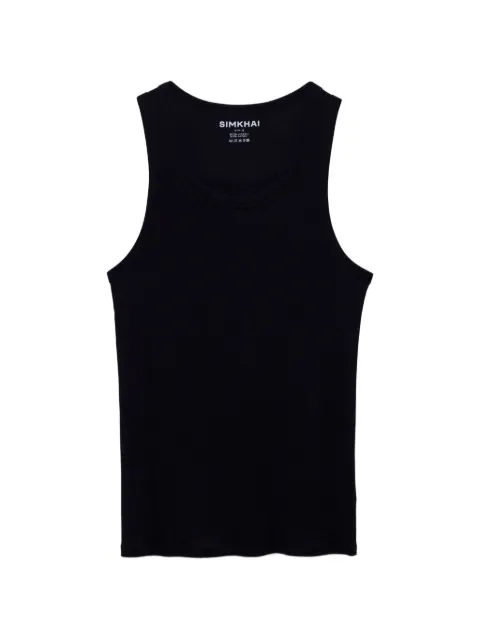 SIMKHAI top tejido de canalé con cuello redondo
