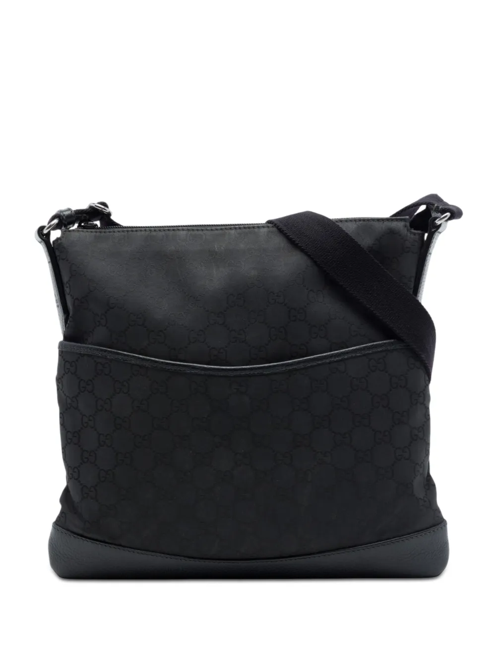 Gucci Pre-Owned 2016-2026 GG Nylon Flat Messenger Bag crossbody bag - Black