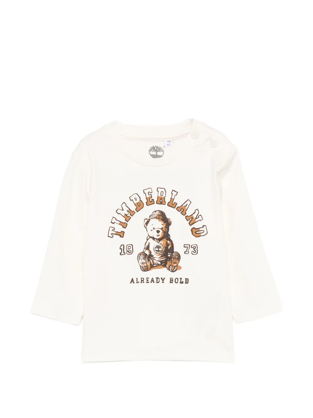 Timberland Kids graphic-print long-sleeve top - Toni neutri