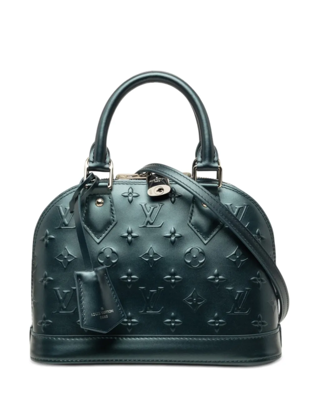 Louis Vuitton Pre-Owned 2021-2026 Monogram Debossed Metallic Calfskin Alma BB satchel - Green