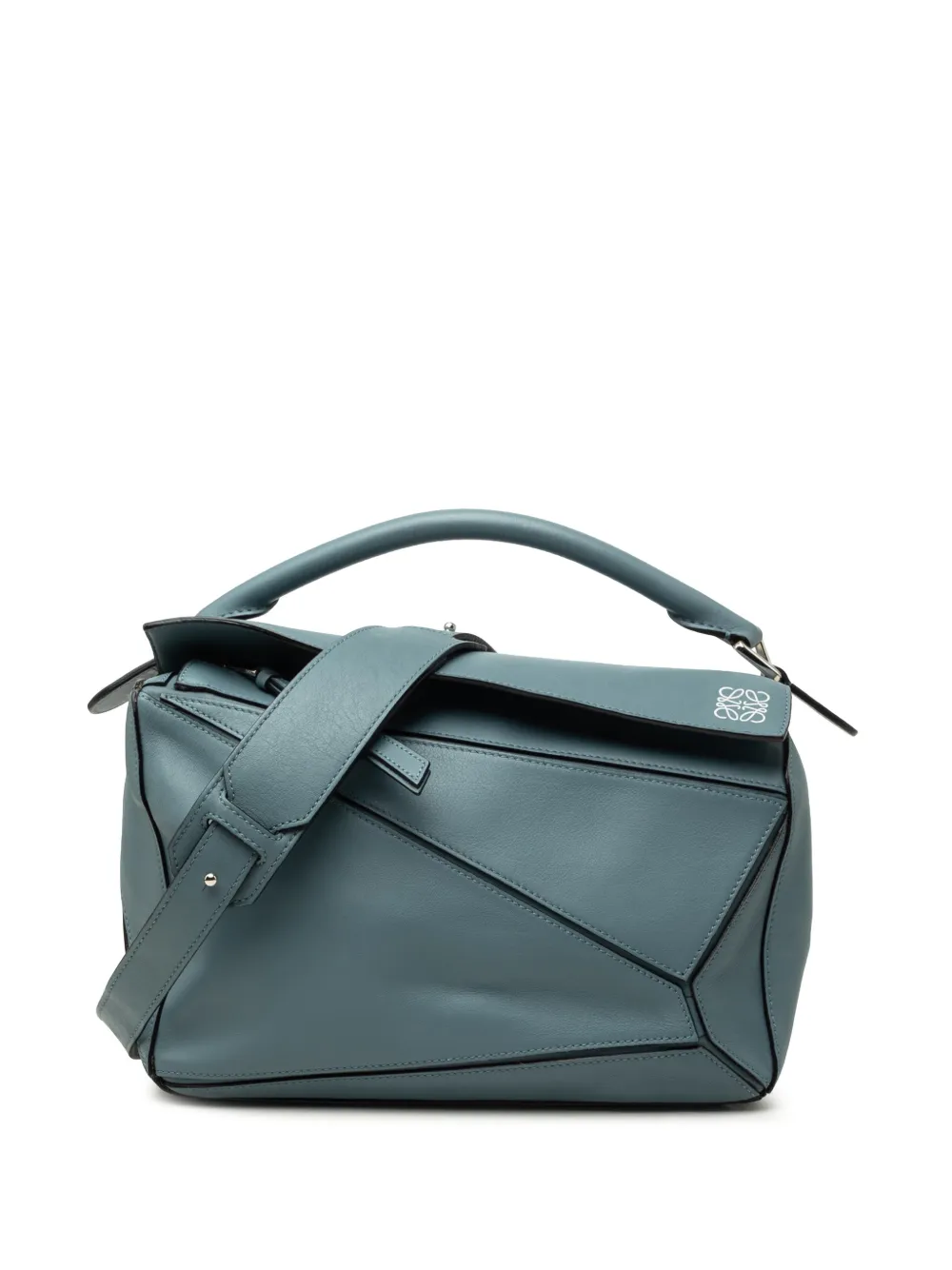 Loewe Pre-Owned 2016 Medium Calfskin Puzzle satchel - Blue