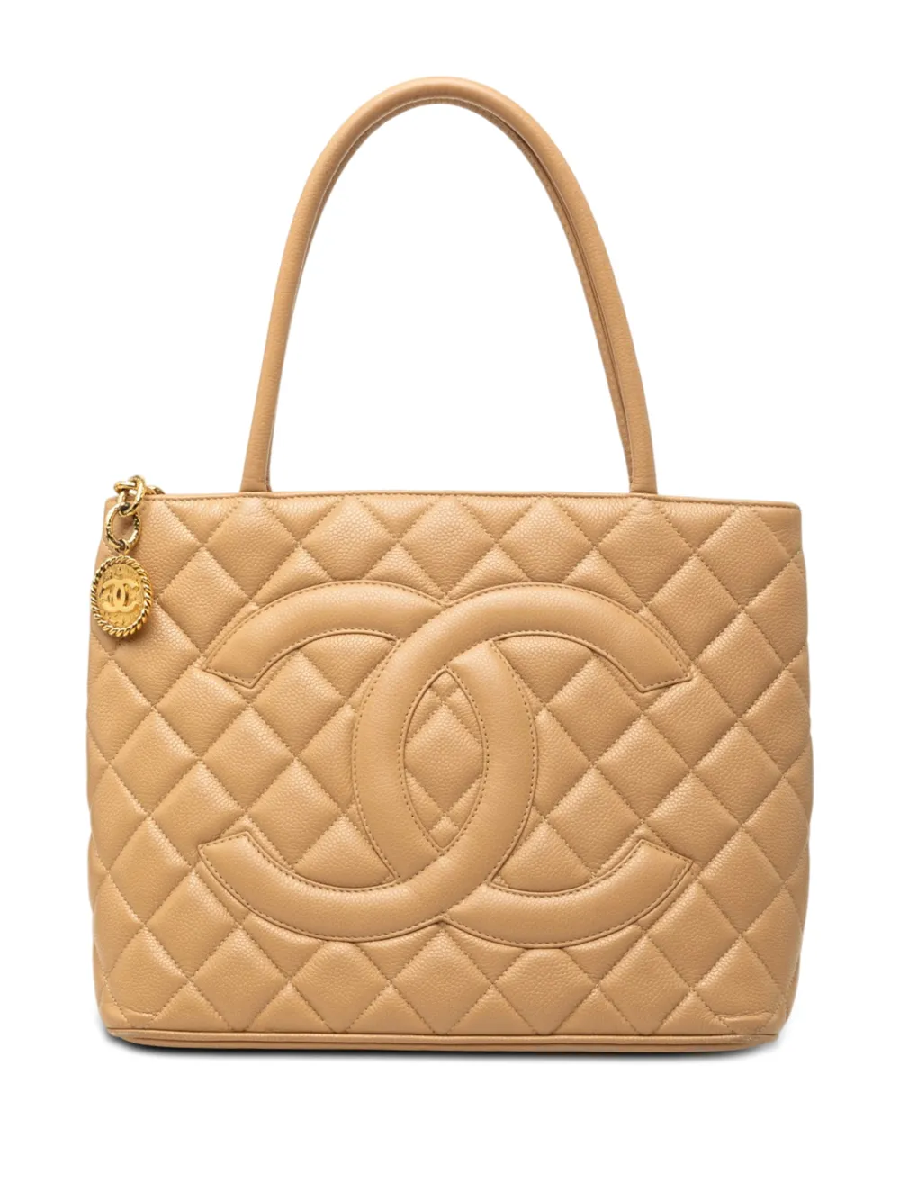 CHANEL Pre-Owned 2003-2004 Caviar Medallion tote bag - Toni neutri