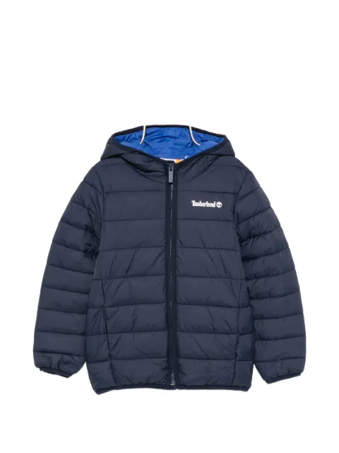 Timberland Kids logo-print hooded jacket