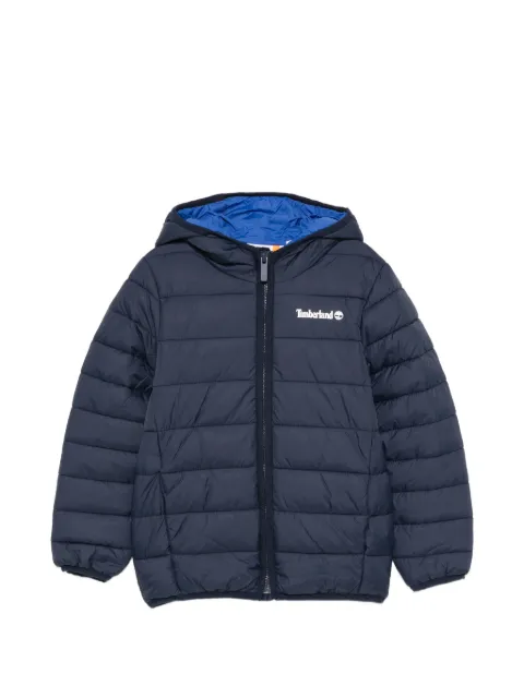 Timberland Kids logo-print hooded jacket