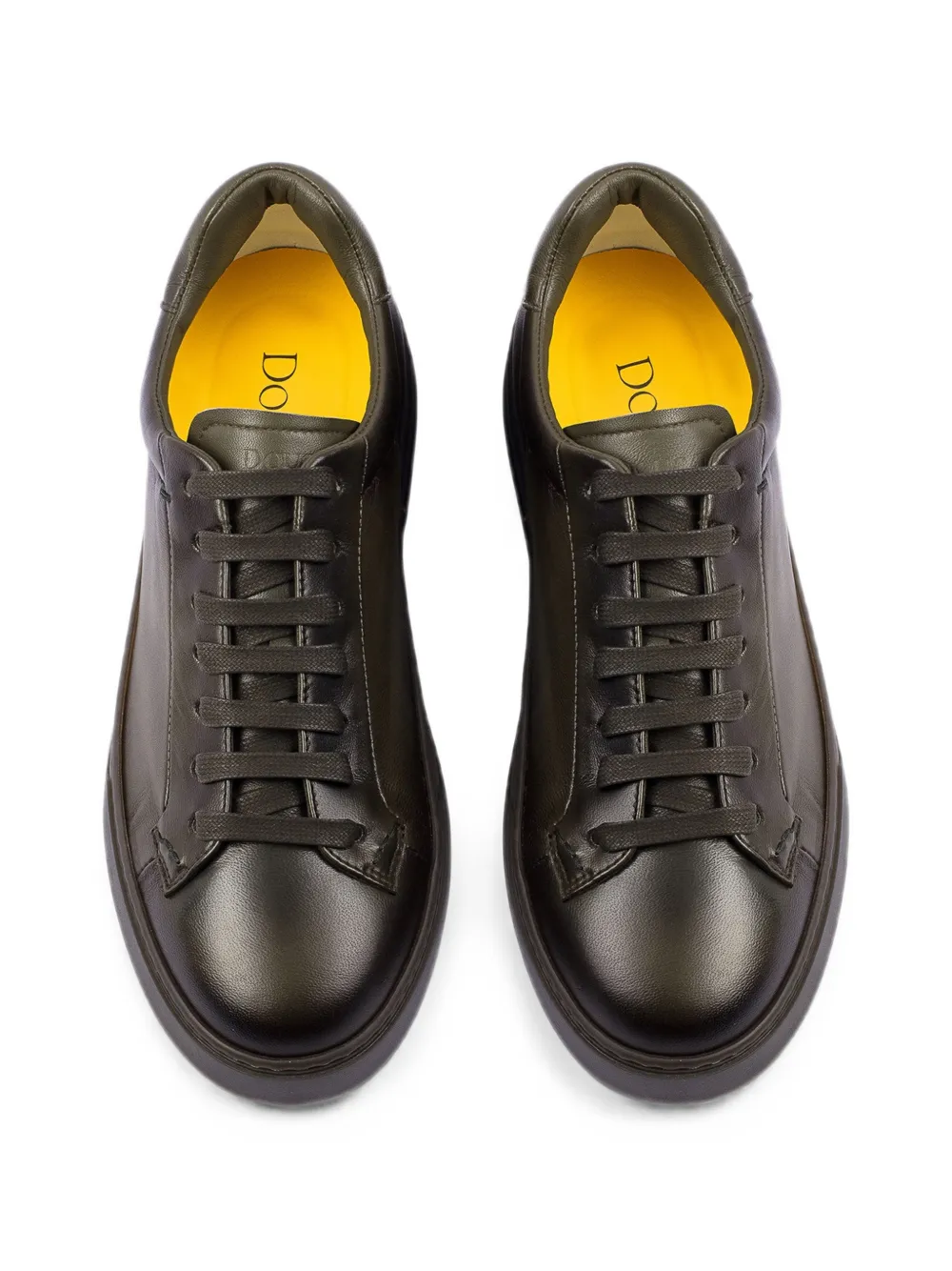Doucal's lace-up leather sneakers Groen