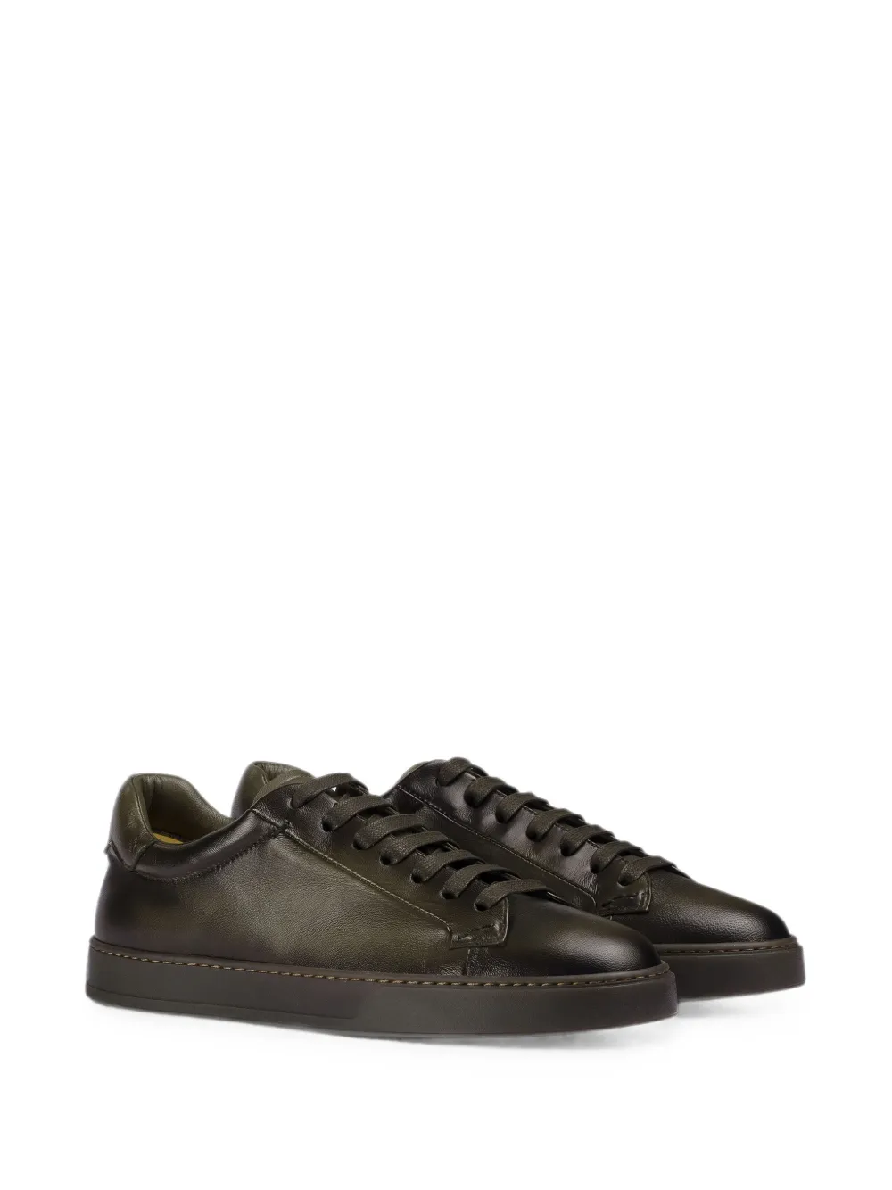 Doucal's lace-up leather sneakers Groen