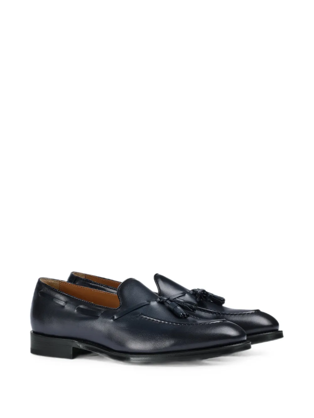 Doucal's tassel-detail leather loafers Blauw