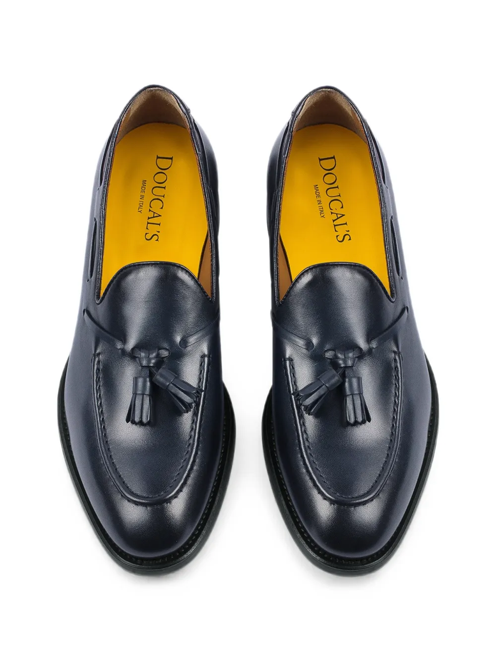 Doucal's tassel-detail leather loafers Blauw