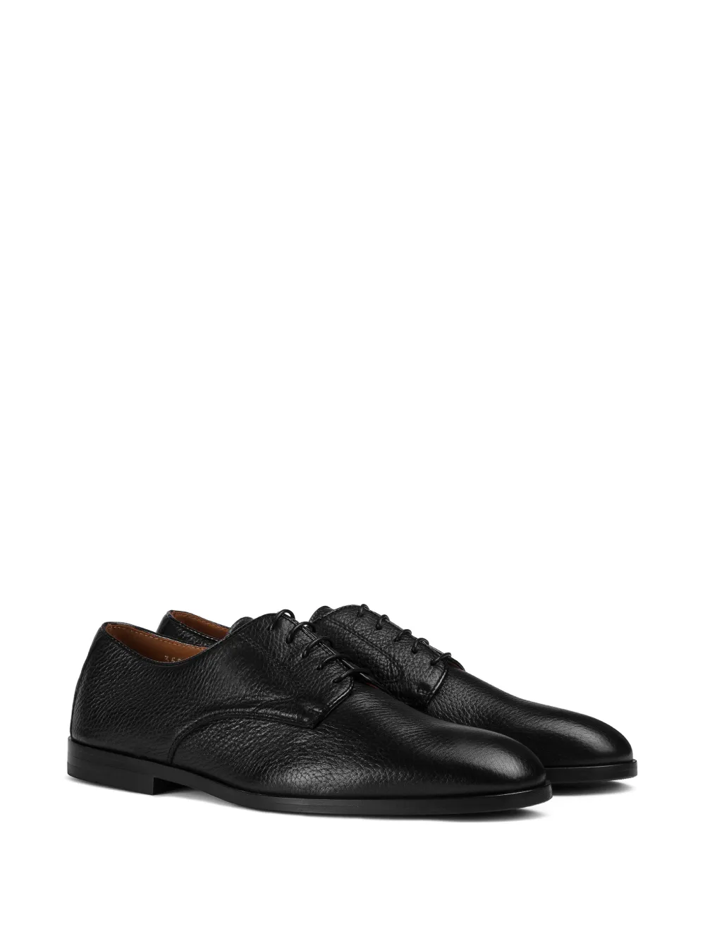 Doucal's grainy leather Derby shoes Zwart
