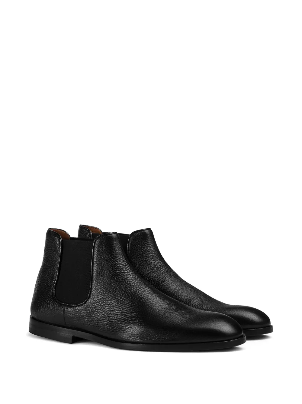Doucal's grained leather Chelsea boots Zwart
