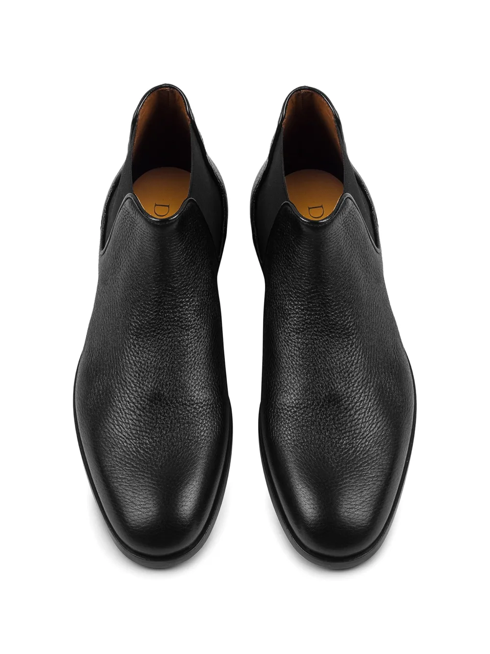 Doucal's grained leather Chelsea boots Zwart
